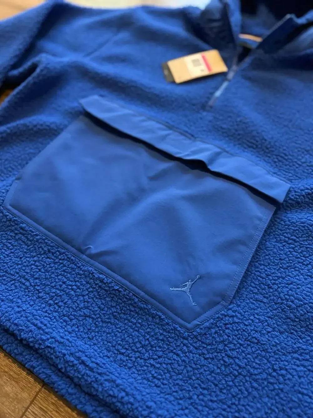 Jordan Flight High-Pile Fleece Pullover Hoodie Game Royal FV7452-480 SZ LG $120